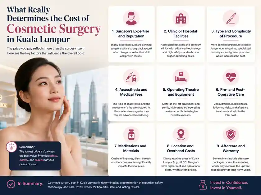 What really determines the cost of cosmetic surgery in Kuala Lumpur