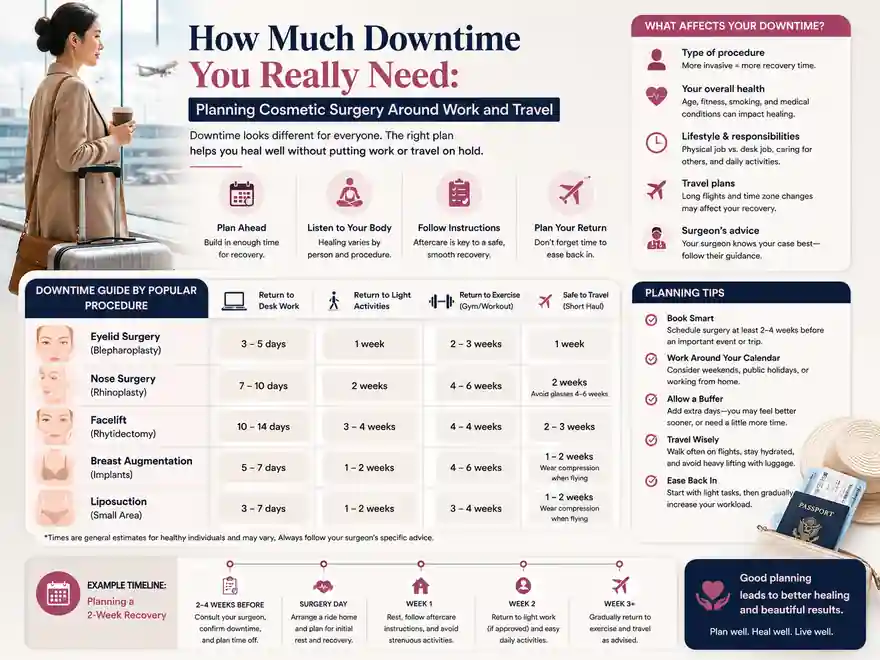 How much downtime you really need: planning cosmetic surgery around work and travel