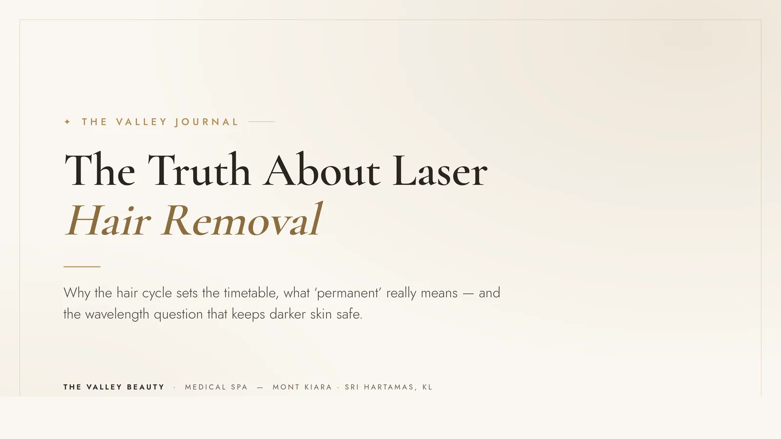 Why laser hair removal takes so many sessions — and what 'permanent' really means