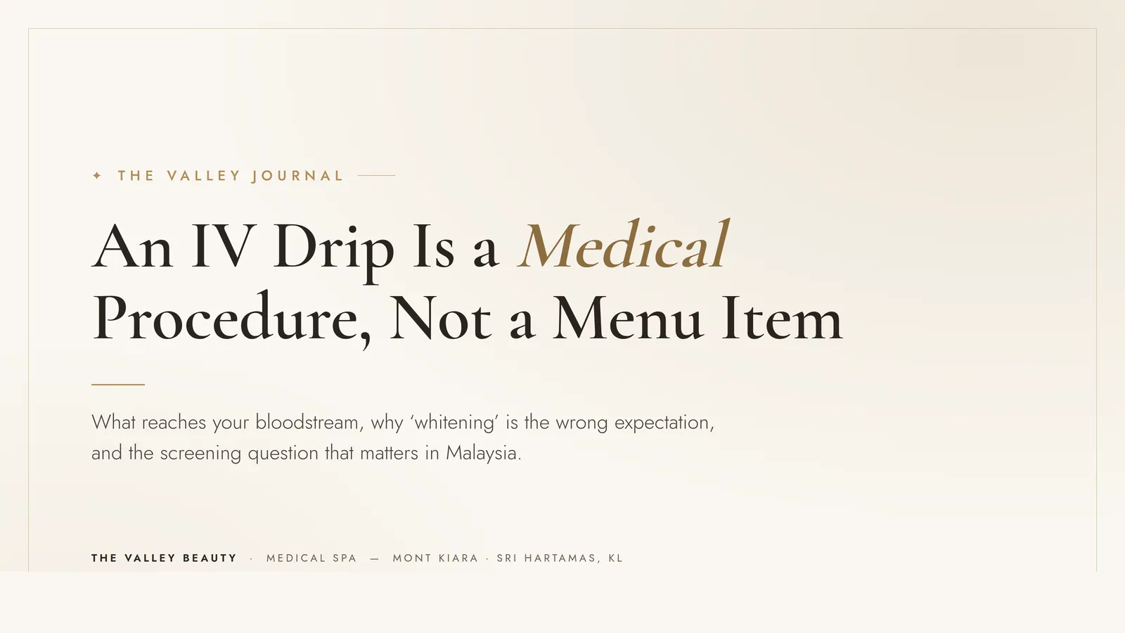 What an IV drip can and cannot do for your skin — and the questions that keep it safe