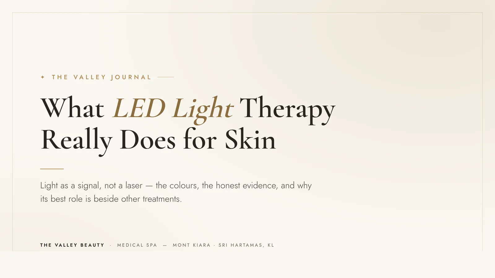 What LED light therapy actually does for your skin — and what it honestly can't