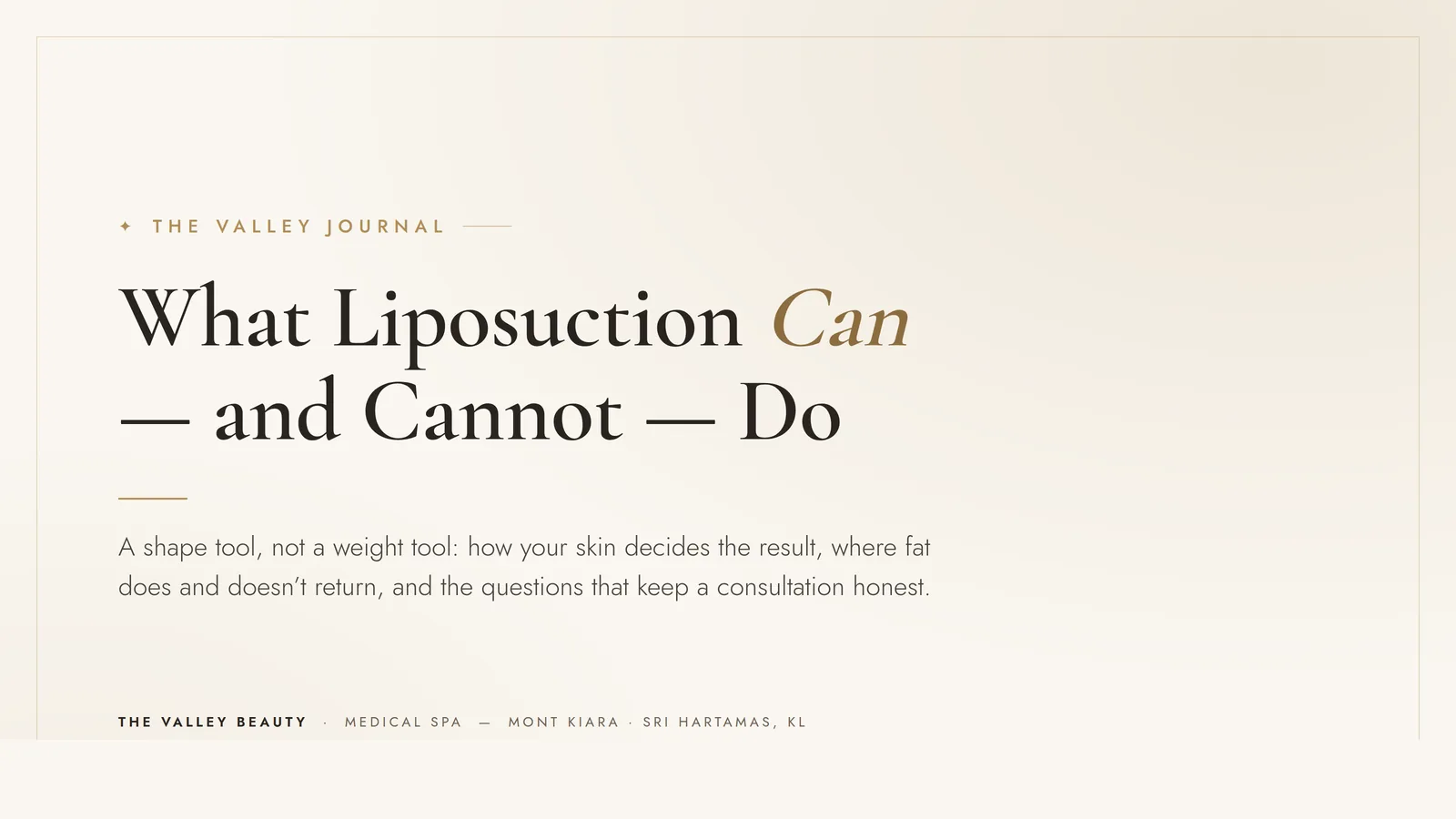 What liposuction can and cannot do — the candid guide to read before you book
