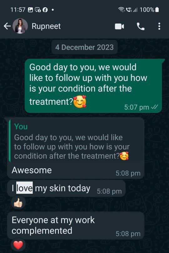 Customer WhatsApp review