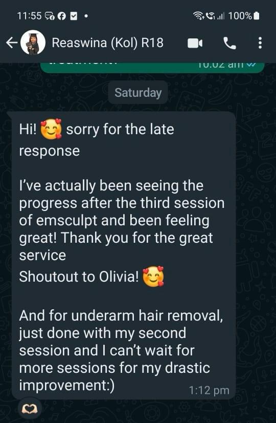 Customer WhatsApp review